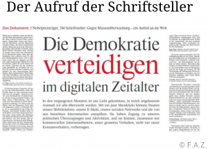 Bild: Screenshot FAZ - Demokratie im digitalen Zeitalter