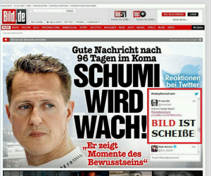 "Bild ist scheiße" im Twitterfeed von Bild.de