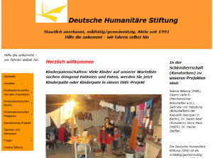 Die ursprüngliche Startseite der DHS