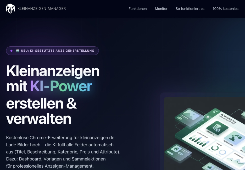 Kleinanzeigen-Manager - Website